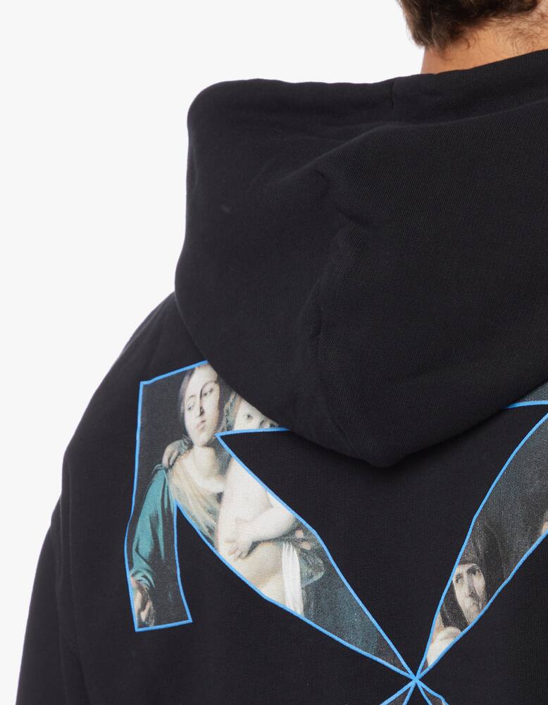 rinascente Off-White Hoodie stampa caravaggio in cotone