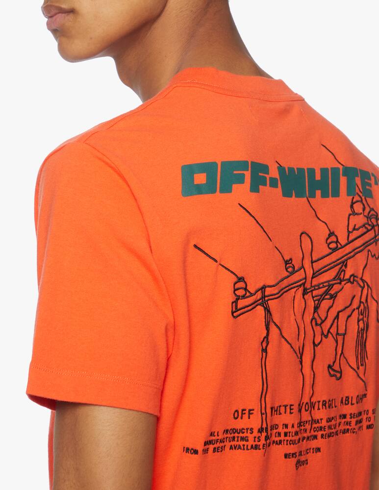 rinascente Off-White T-shirt slim trellis worker