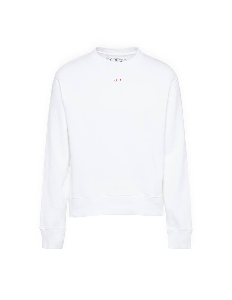 rinascente Off-White Felpa girocollo stampa stencil in cotone