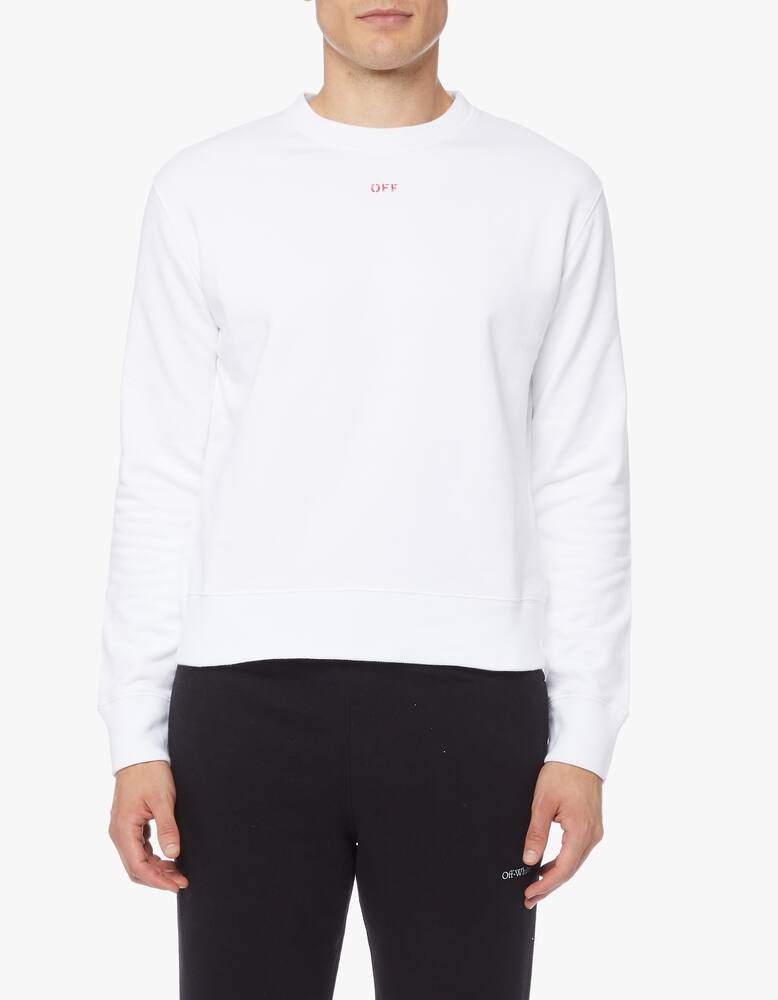 rinascente Off-White Felpa girocollo stampa stencil in cotone