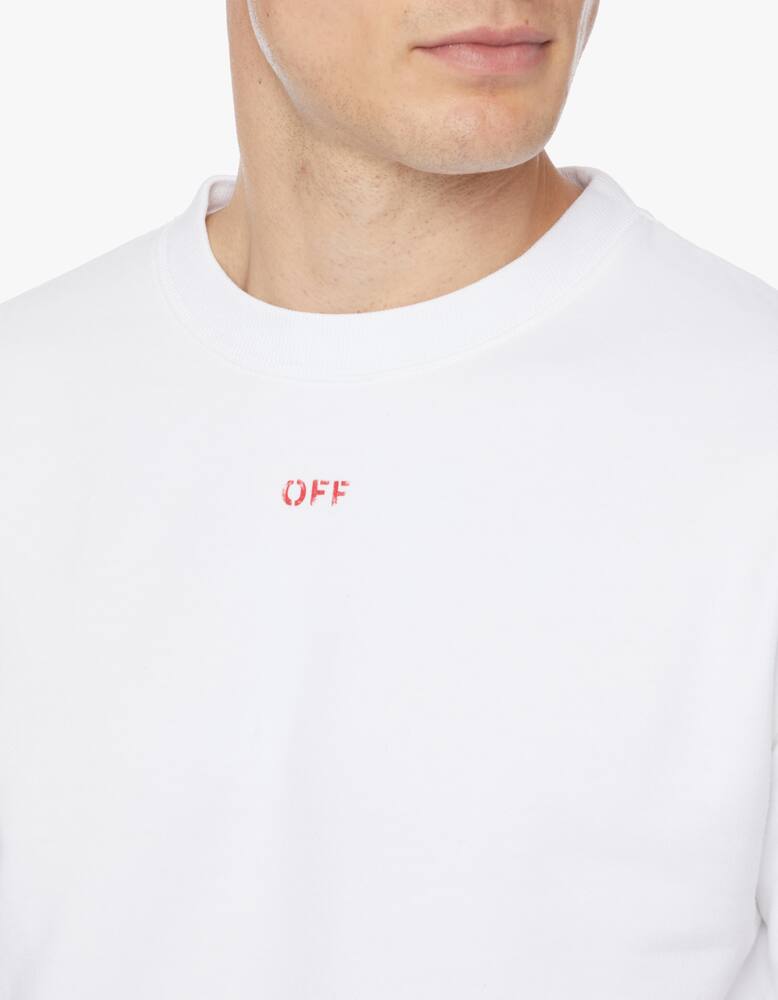 rinascente Off-White Felpa girocollo stampa stencil in cotone