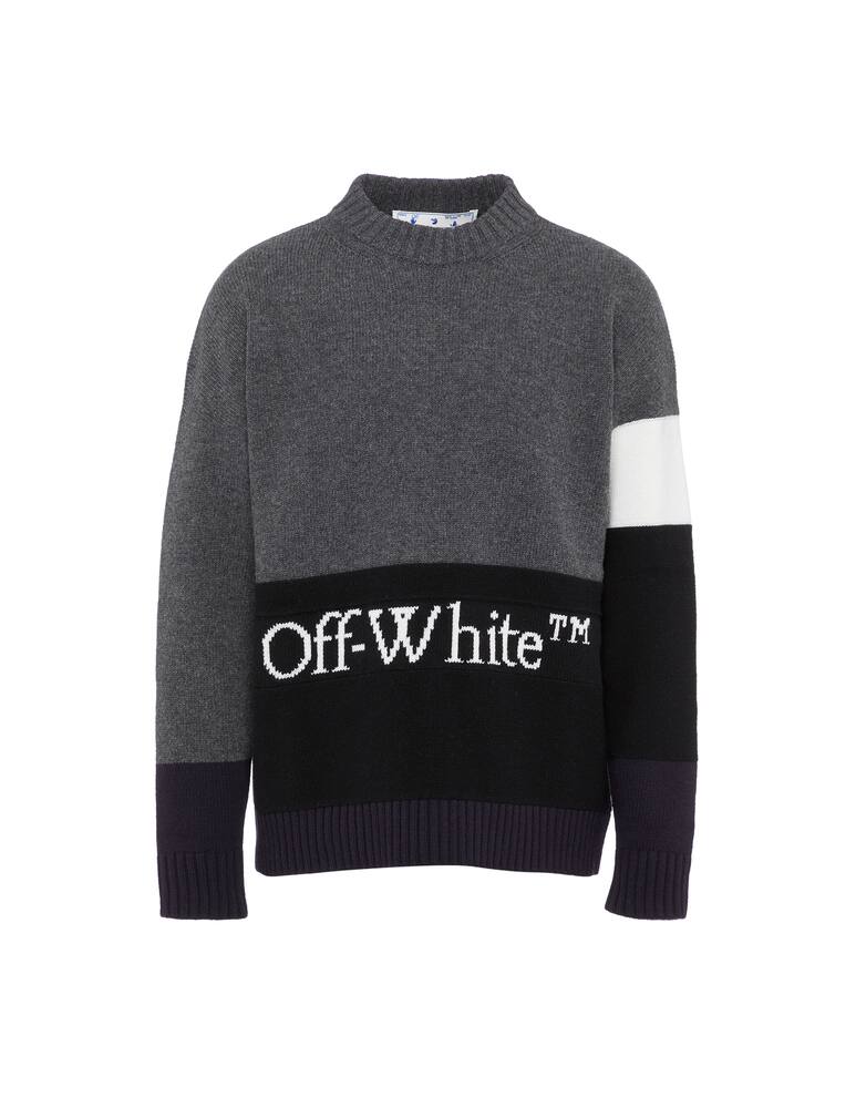 rinascente Off-White Virgin wool color blocked jumper