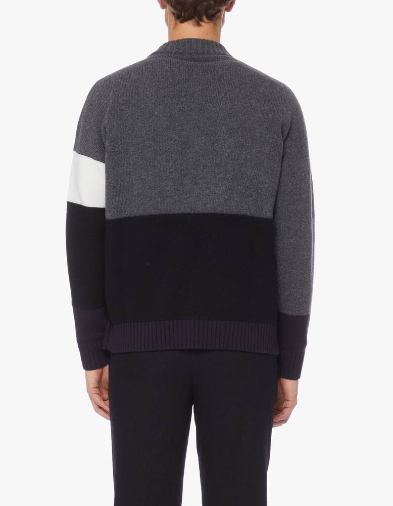 rinascente Off-White Virgin wool color blocked jumper