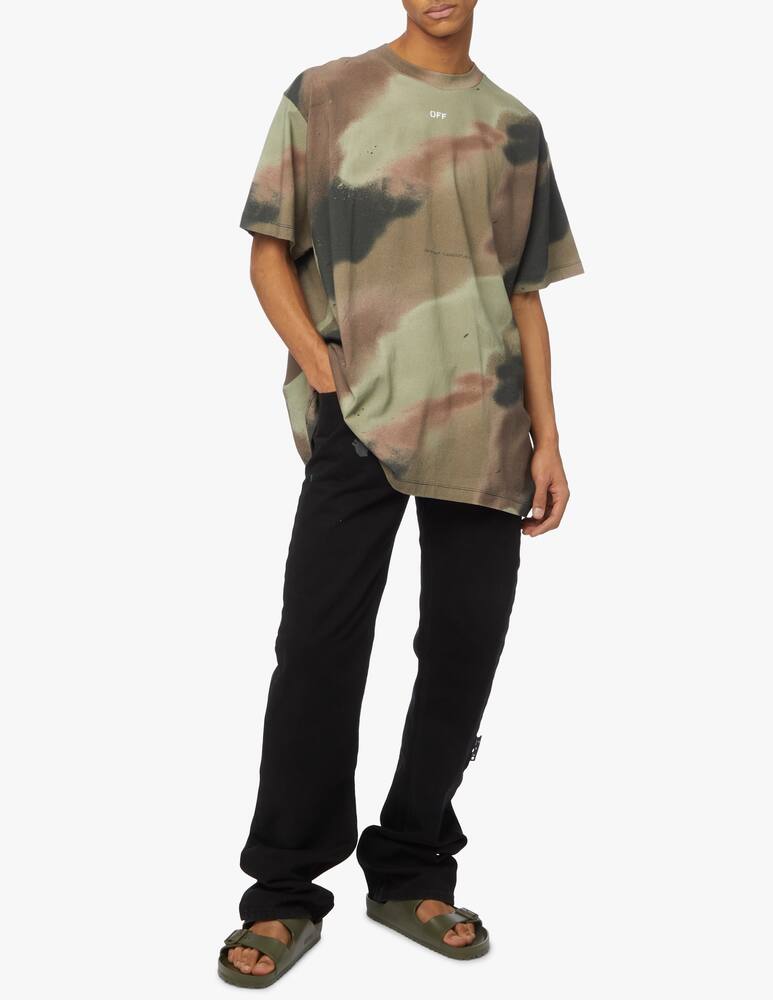 rinascente Off-White T-shirt over camo stencil