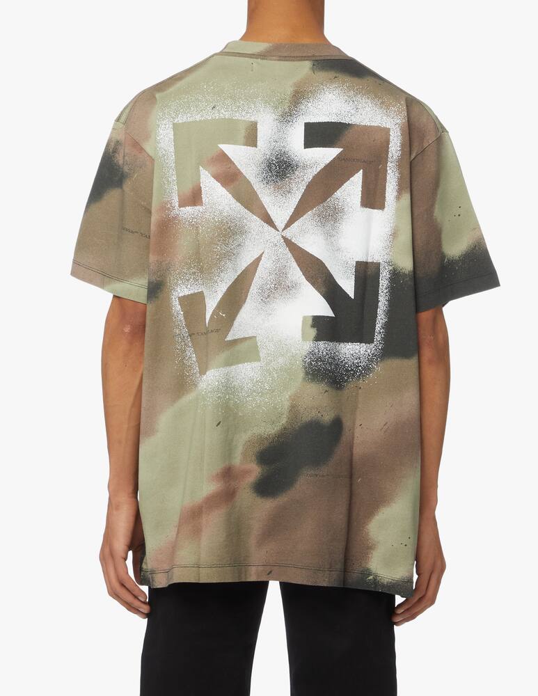 rinascente Off-White T-shirt over camo stencil