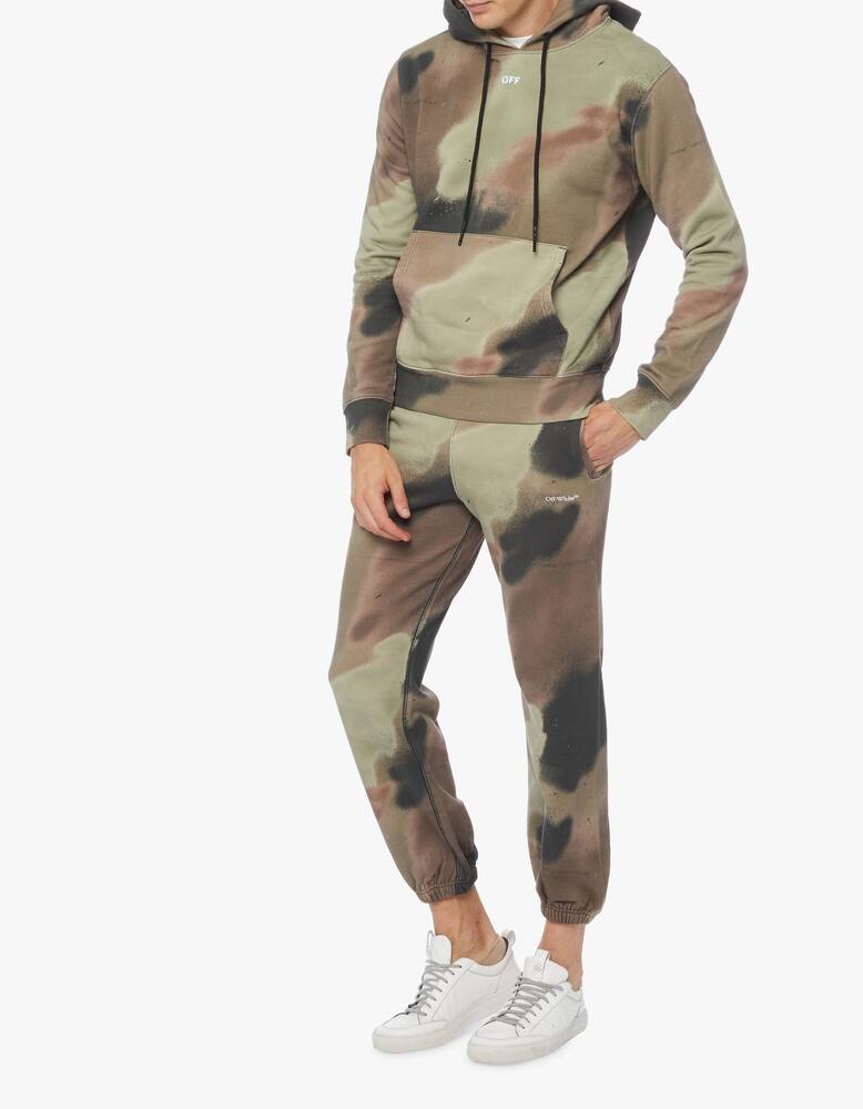 rinascente Off-White Pantaloni jogging stampa stencil camoufage in cotone