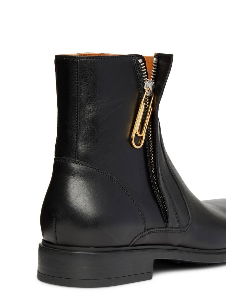 rinascente Off-White Stivaletto chelsea in pelle con punta tonda 