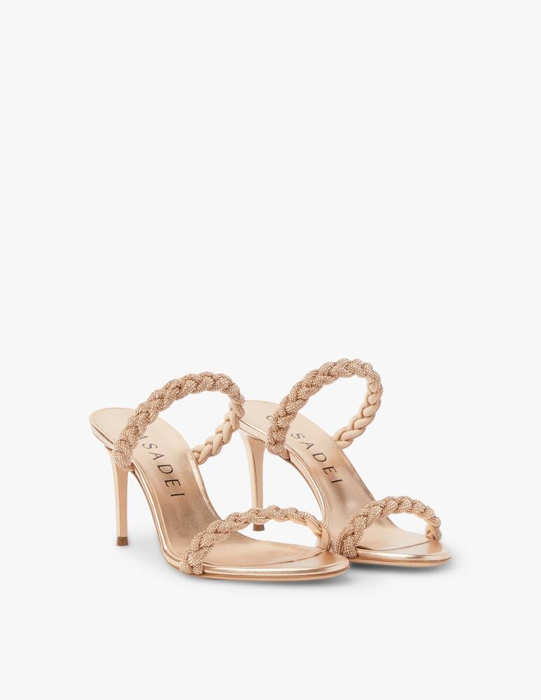 rinascente Casadei Giulia mule with braids - gold