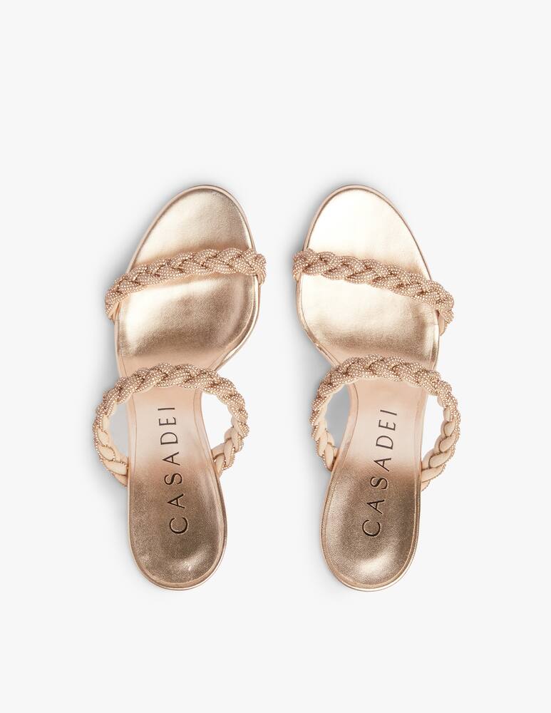 rinascente Casadei Giulia mule with braids - gold