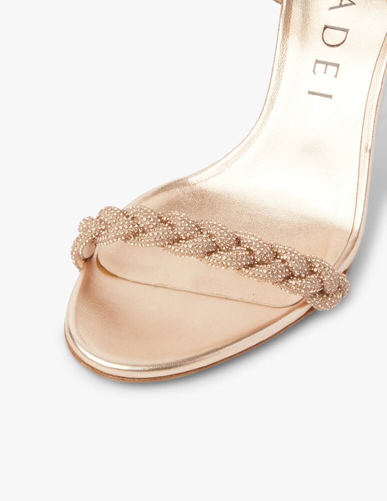 rinascente Casadei Giulia mule with braids - gold