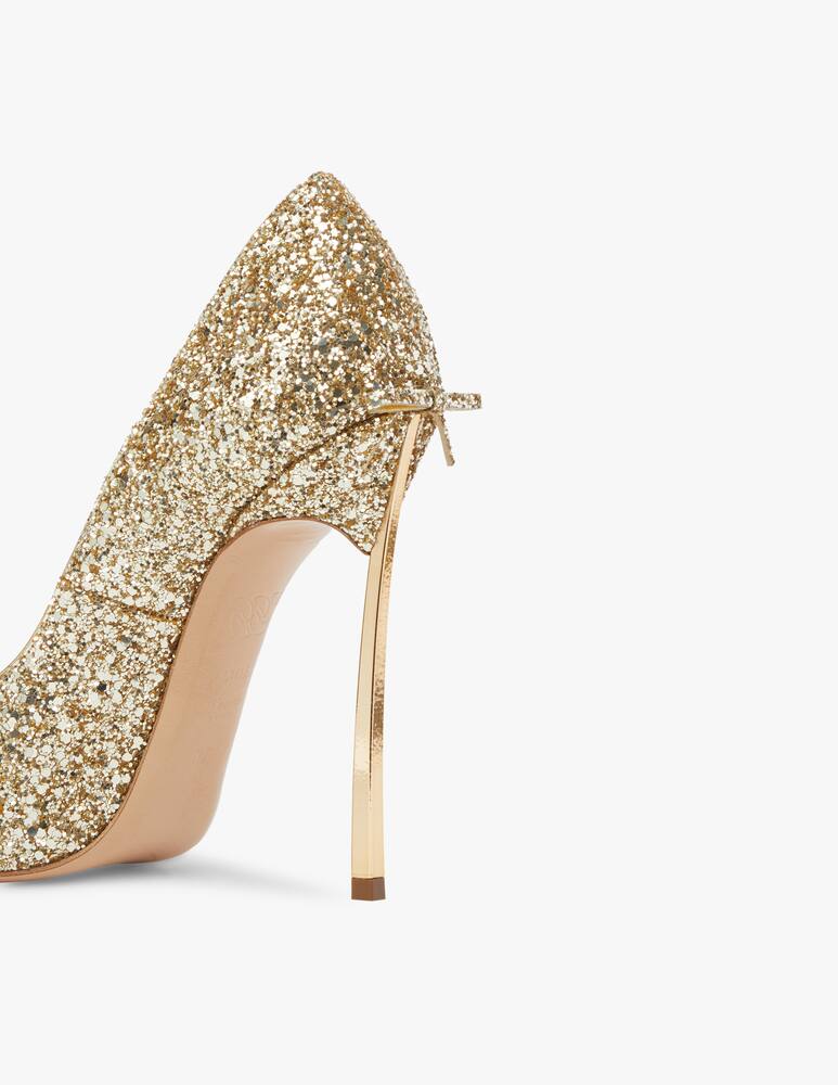 rinascente Casadei Decollete Blade in glitter - oro