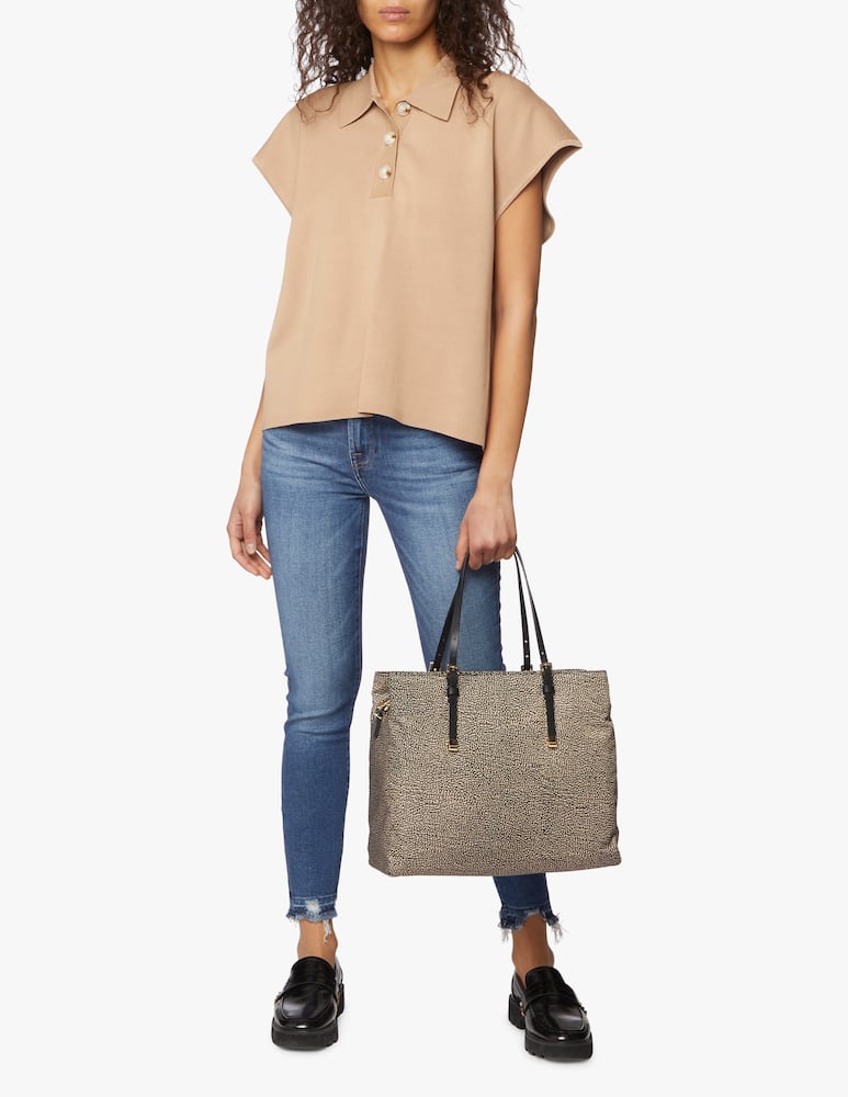 rinascente Borbonese Borsa shopping large con tracolla