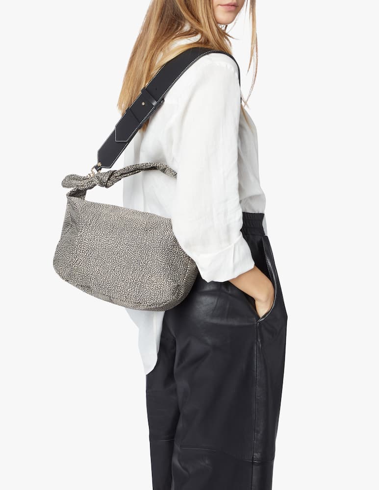 rinascente Borbonese Desert small hobo bag
