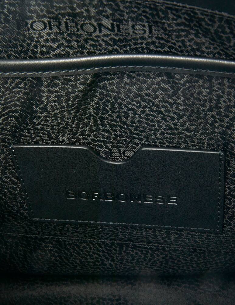 rinascente Borbonese Borsa a secchiello media in pelle - nero