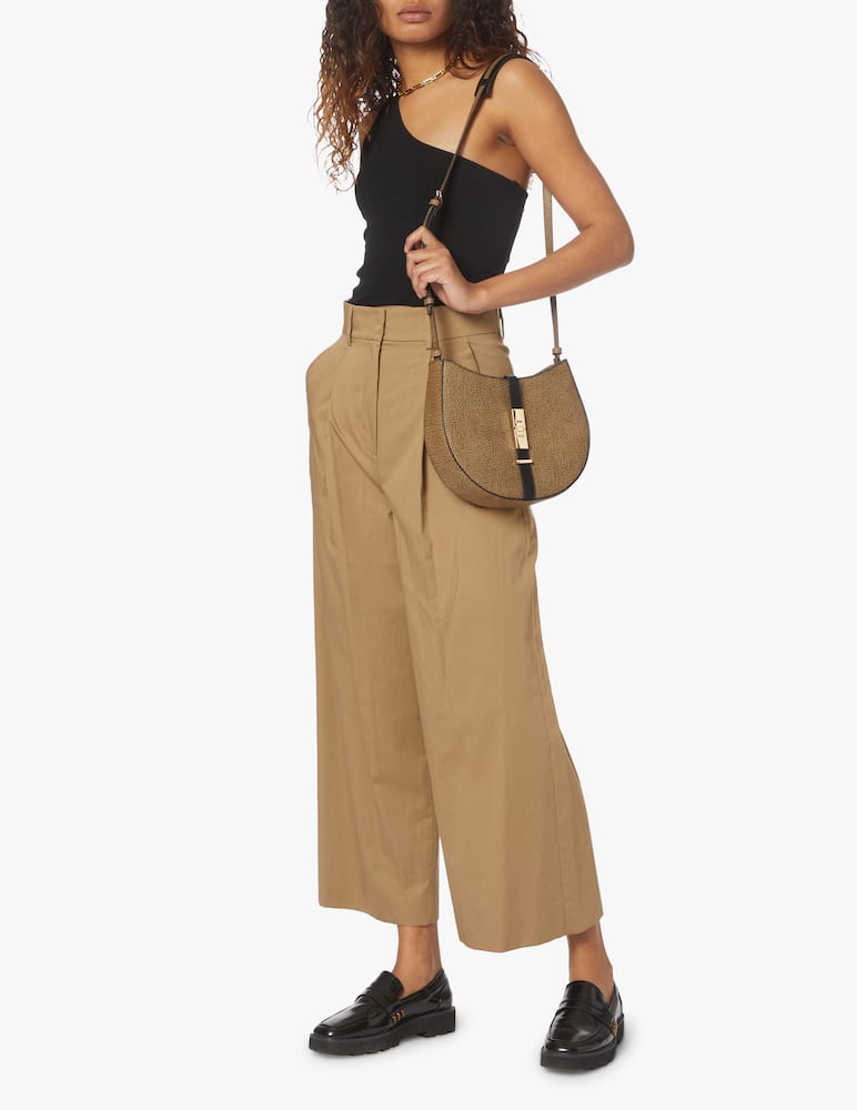 rinascente Borbonese Borsa a tracolla media mezza luna Out of Office - beige