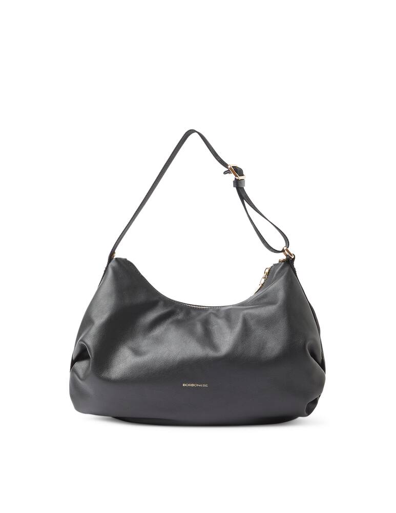Borbonese Borsa a mano media in pelle - nero - immagine 1 Borbonese Borsa a mano media in pelle - nero - immagine 1