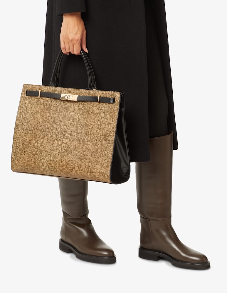 rinascente Borbonese Large tote bag - Beige