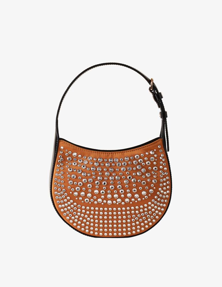 rinascente Borbonese Borsa mini Hobo 110 Swarovski x Borbonese - Marrone