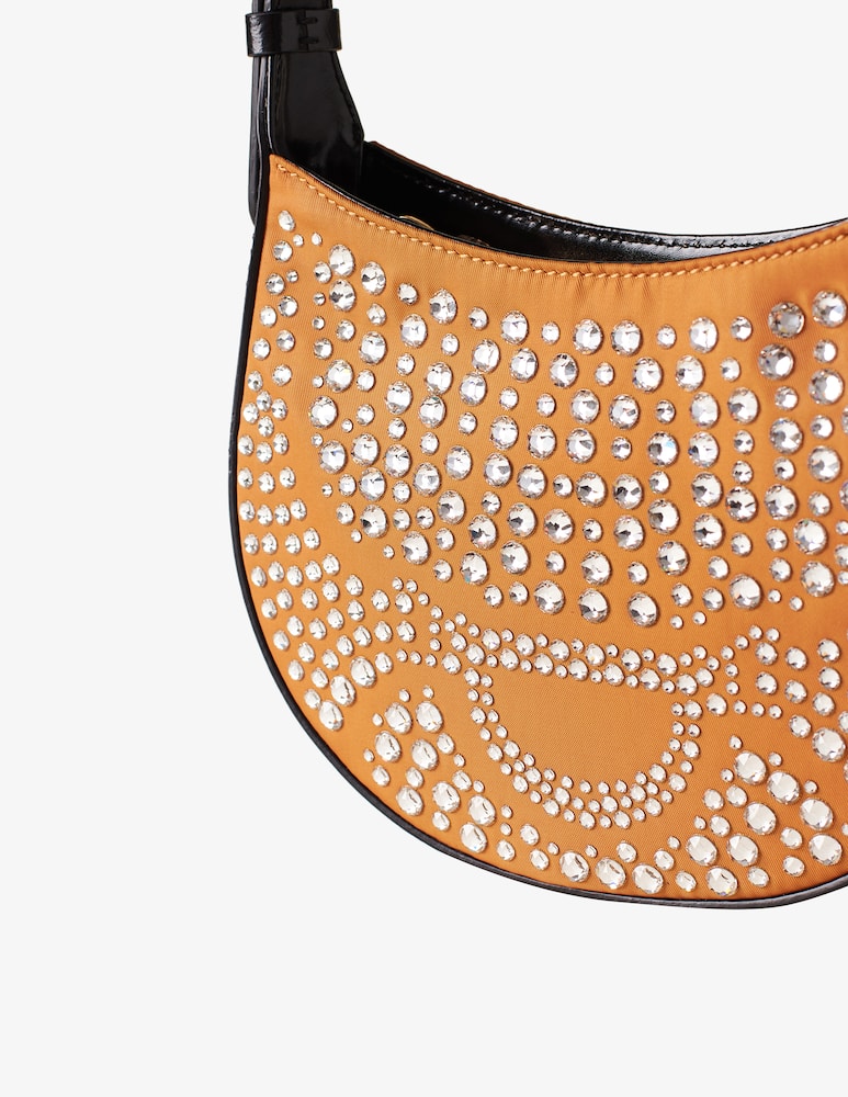 rinascente Borbonese Borsa mini Hobo 110 Swarovski x Borbonese - Marrone