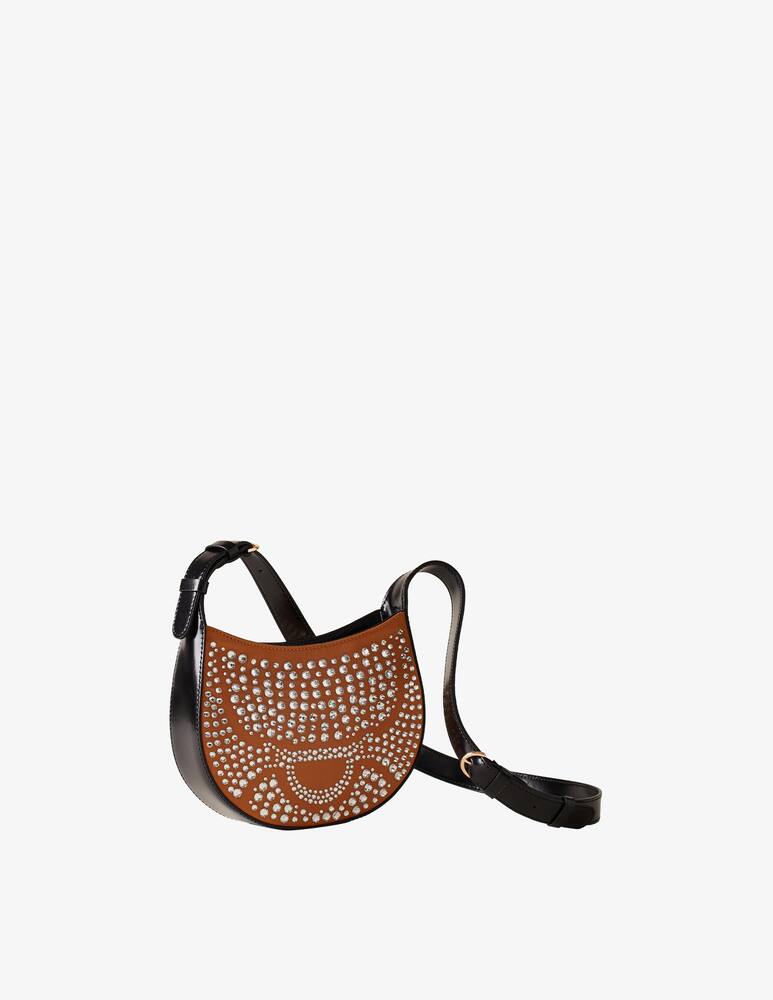 rinascente Borbonese Borsa mini Hobo 110 Swarovski x Borbonese - Marrone
