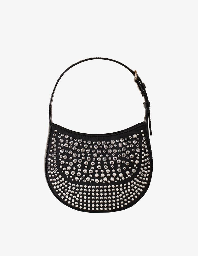 rinascente Borbonese Borsa mini Hobo 110 Swarovski x Borbonese - Nero