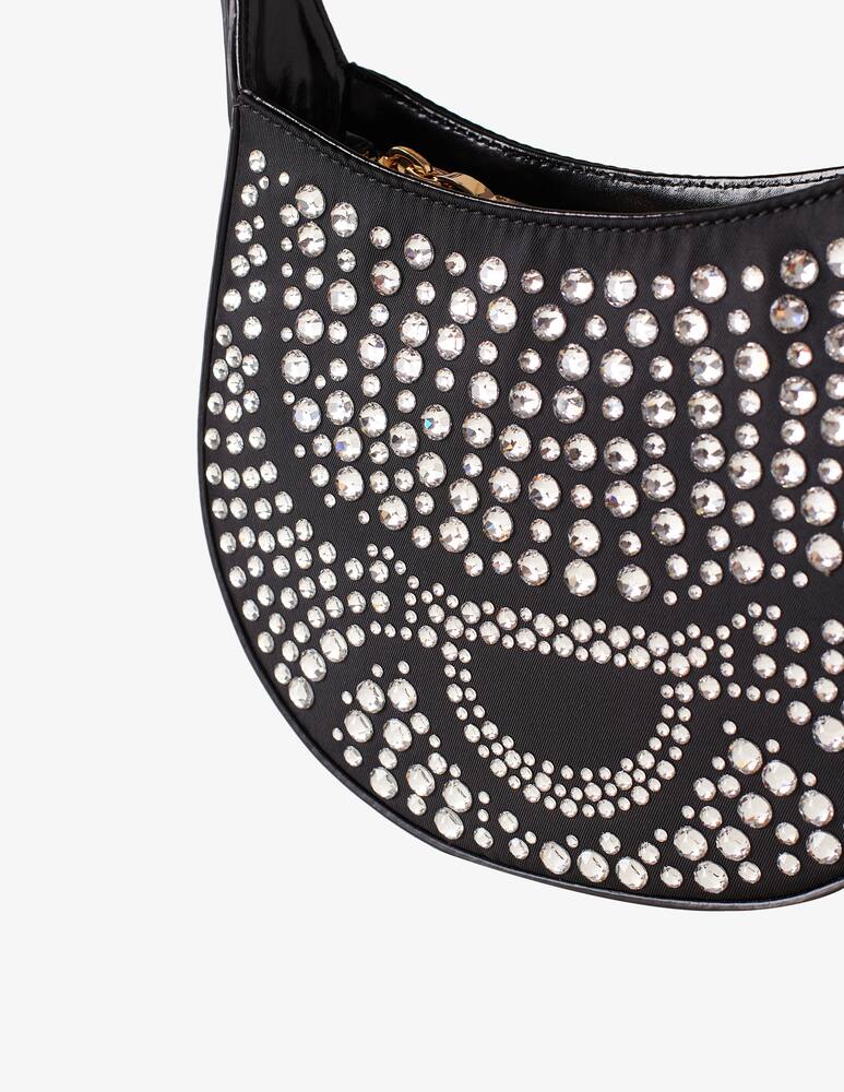 rinascente Borbonese Borsa mini Hobo 110 Swarovski x Borbonese - Nero