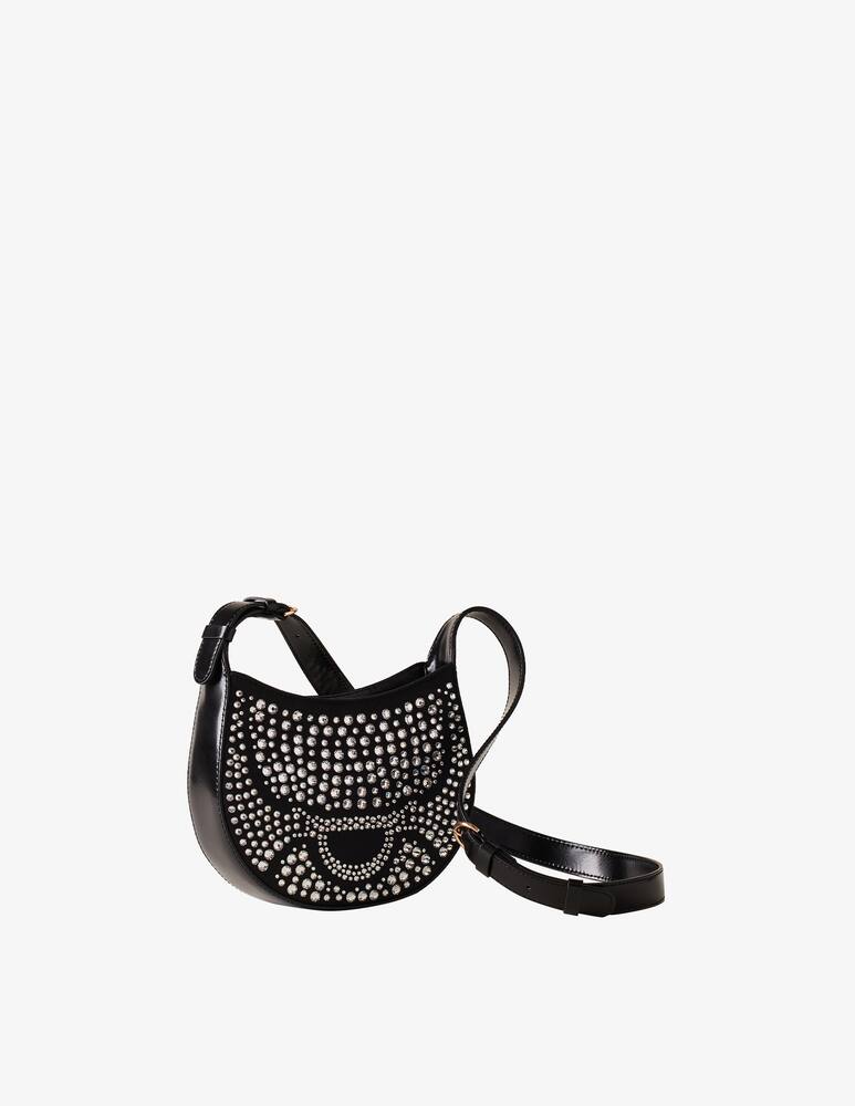rinascente Borbonese Borsa mini Hobo 110 Swarovski x Borbonese - Nero