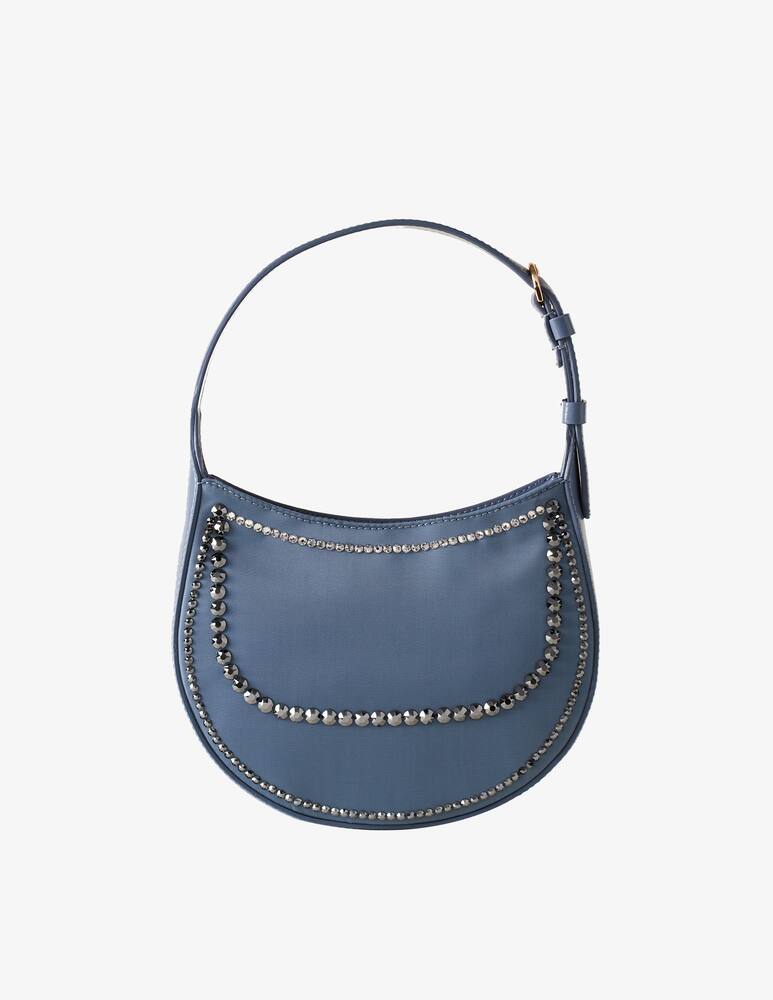 rinascente Borbonese Borsa mini Hobo 110 Swarovski x Borbonese - Blu