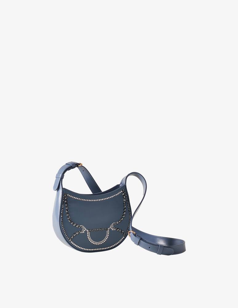 rinascente Borbonese Borsa mini Hobo 110 Swarovski x Borbonese - Blu