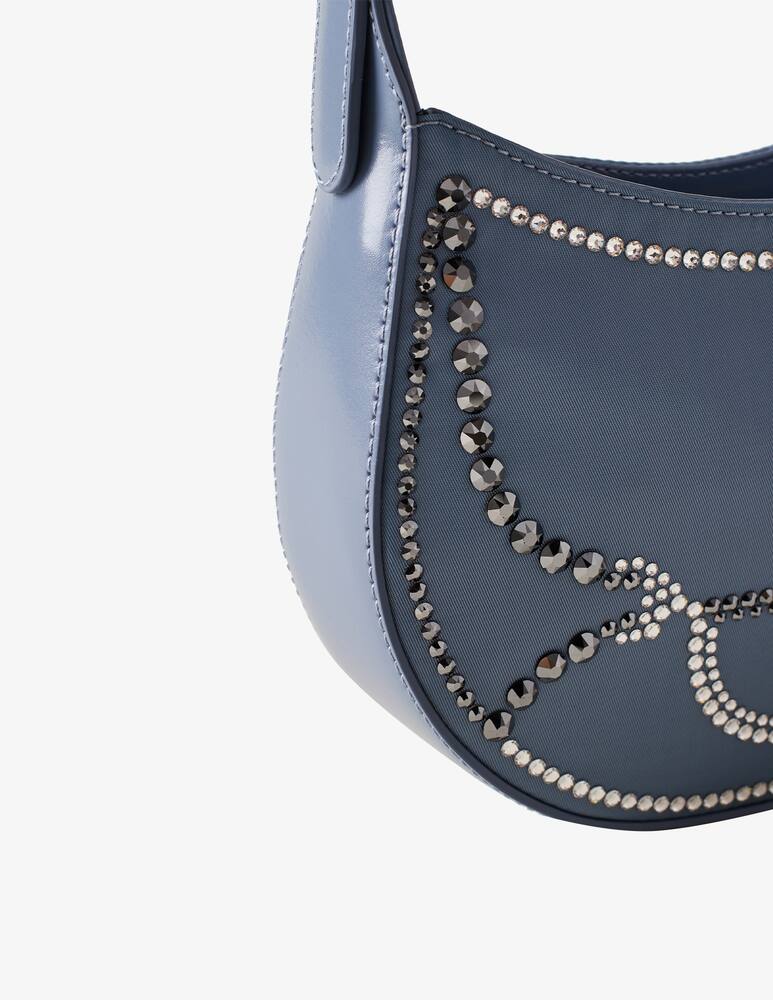 rinascente Borbonese Borsa mini Hobo 110 Swarovski x Borbonese - Blu