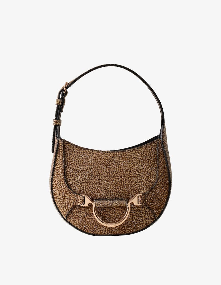 rinascente Borbonese Swarovski x Borbonese Hobo 110 bag mini - Brown