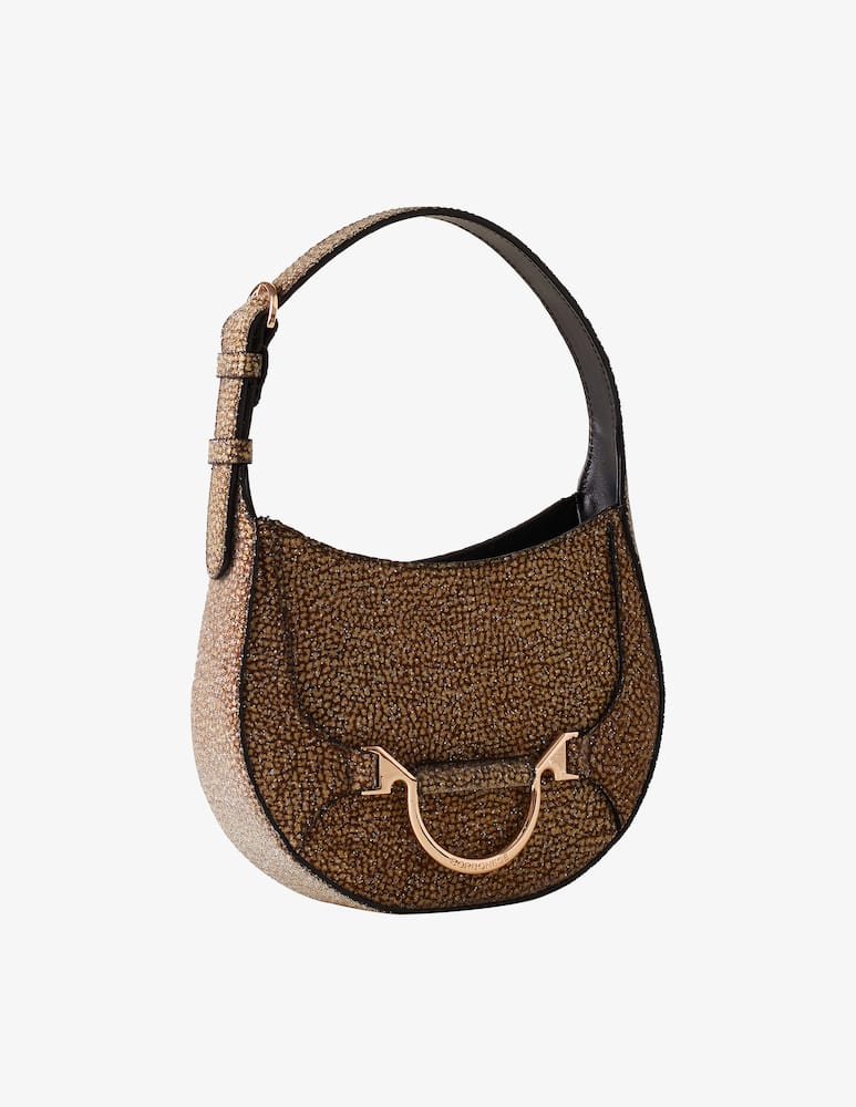 rinascente Borbonese Swarovski x Borbonese Hobo 110 bag mini - Brown