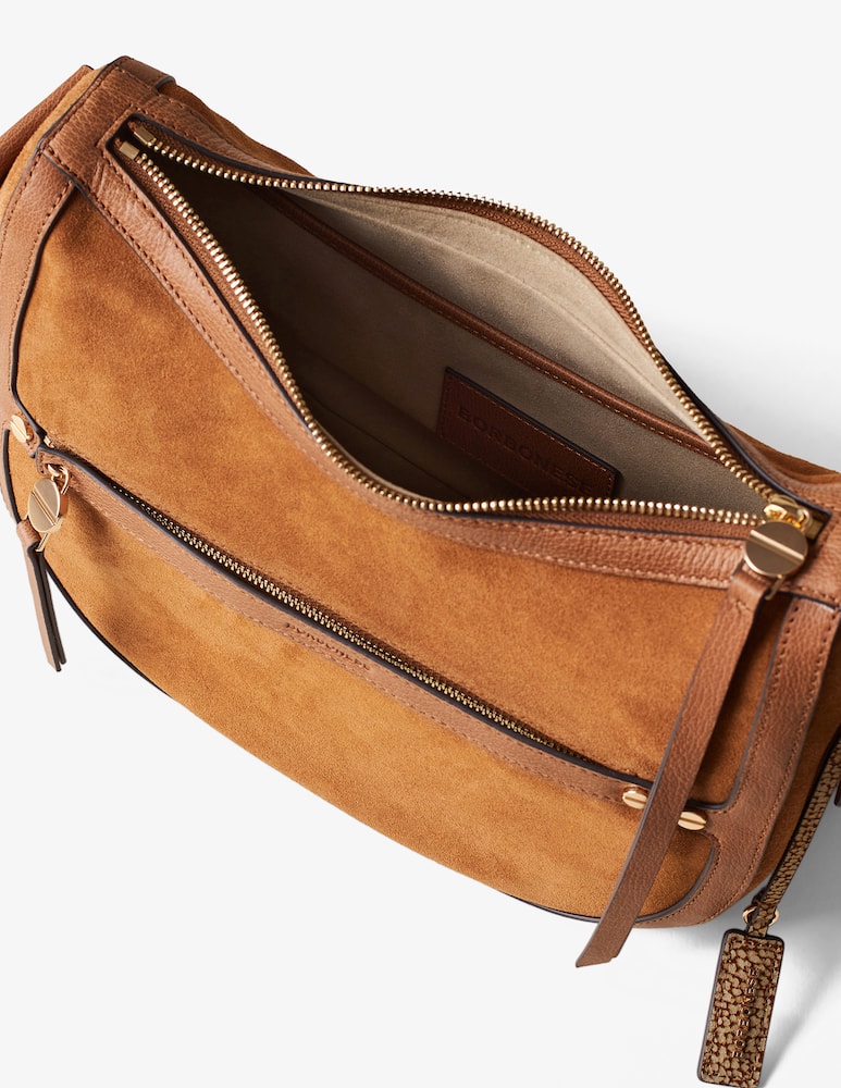rinascente Borbonese Luna suede S Crossbody bag