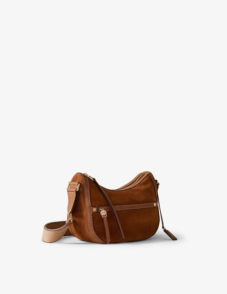 rinascente Borbonese Luna suede S Crossbody bag