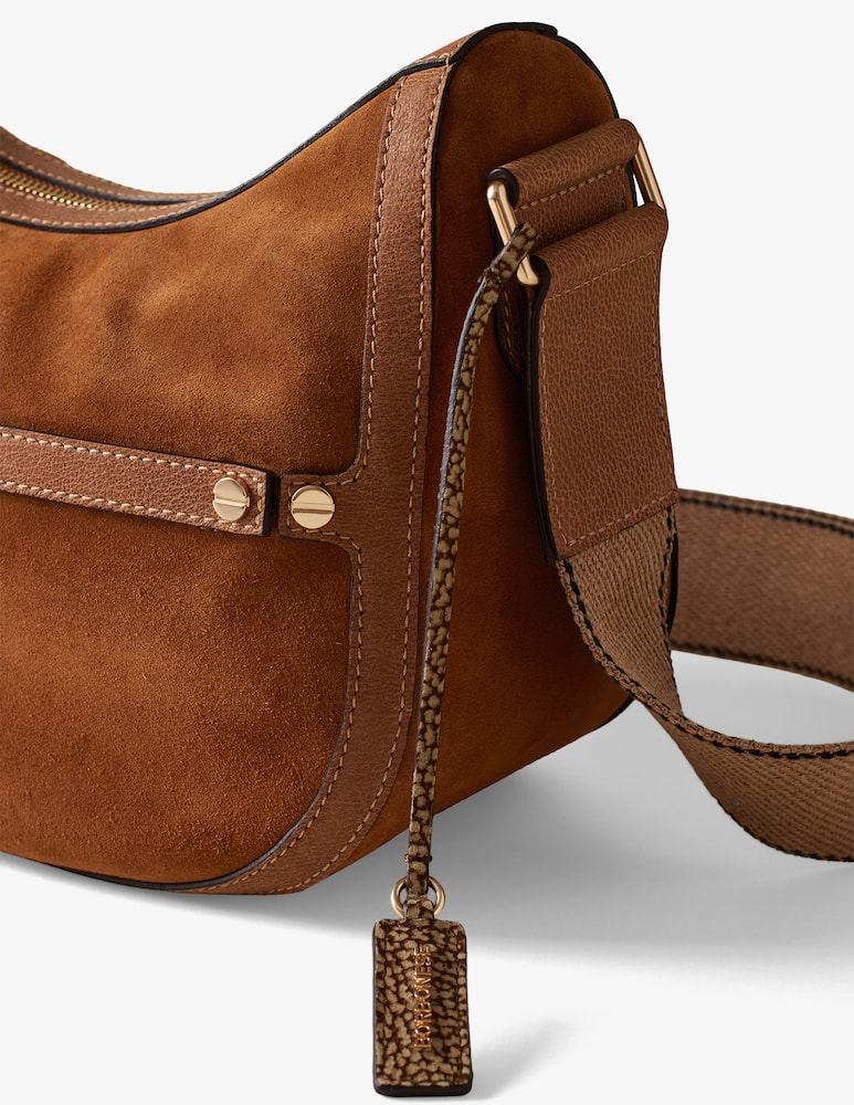 rinascente Borbonese Luna suede S Crossbody bag