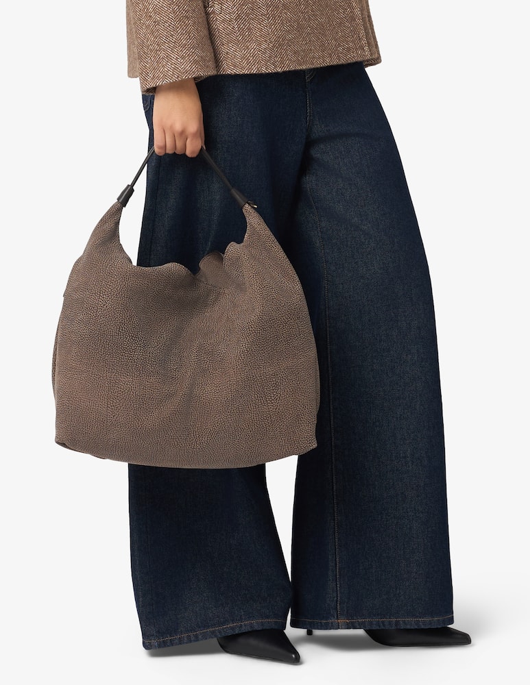 Borbonese Borsa a spalla meda hobo Plie - immagine 2 Borbonese Borsa a spalla meda hobo Plie - immagine 2