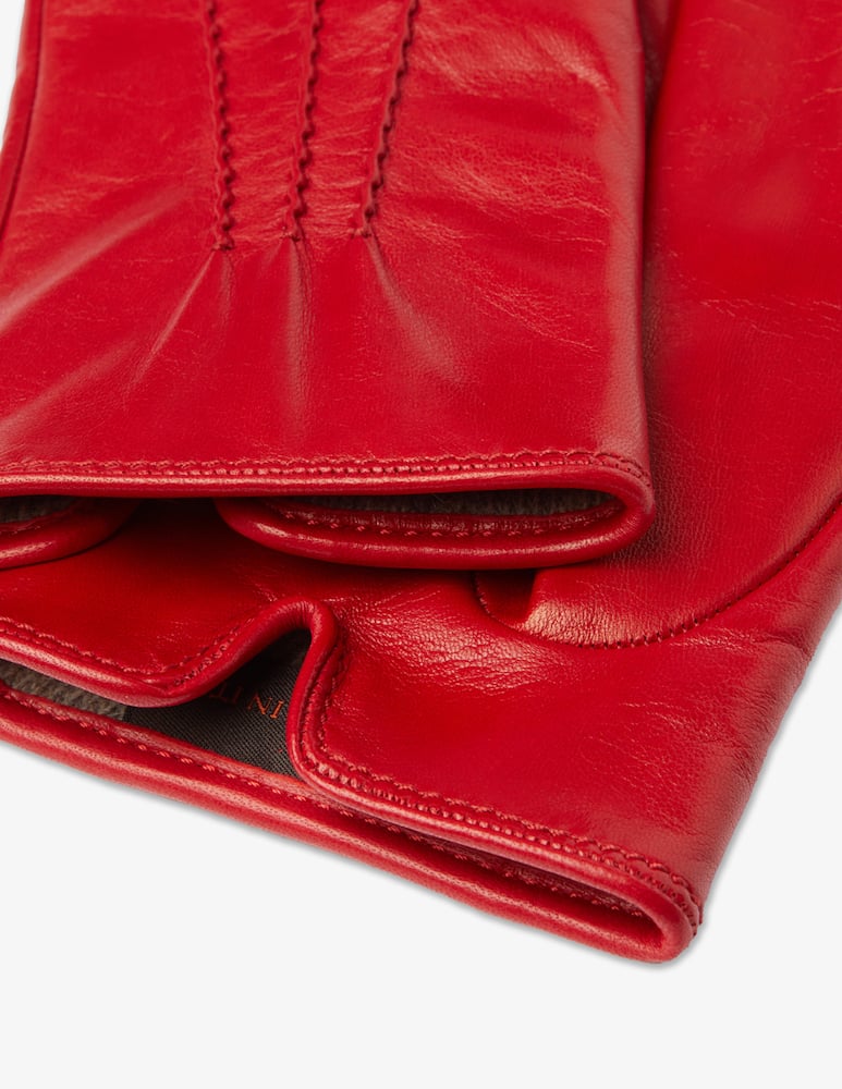 rinascente Mario Portolano Guanti nappa impunture 4234 - Rosso