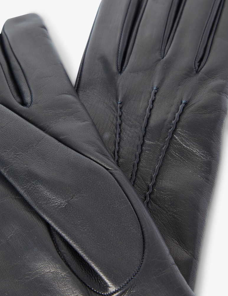 rinascente Mario Portolano 4056/6 nappa leather long gloves - Brown