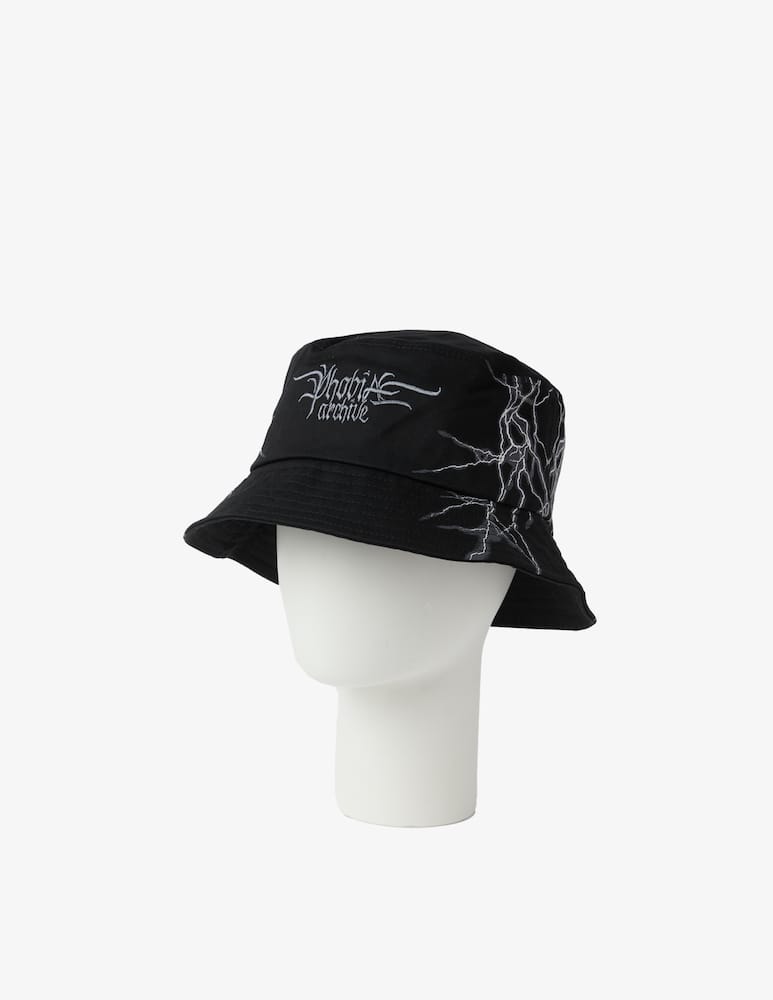 rinascente Phobia Bucket cap white lightning print