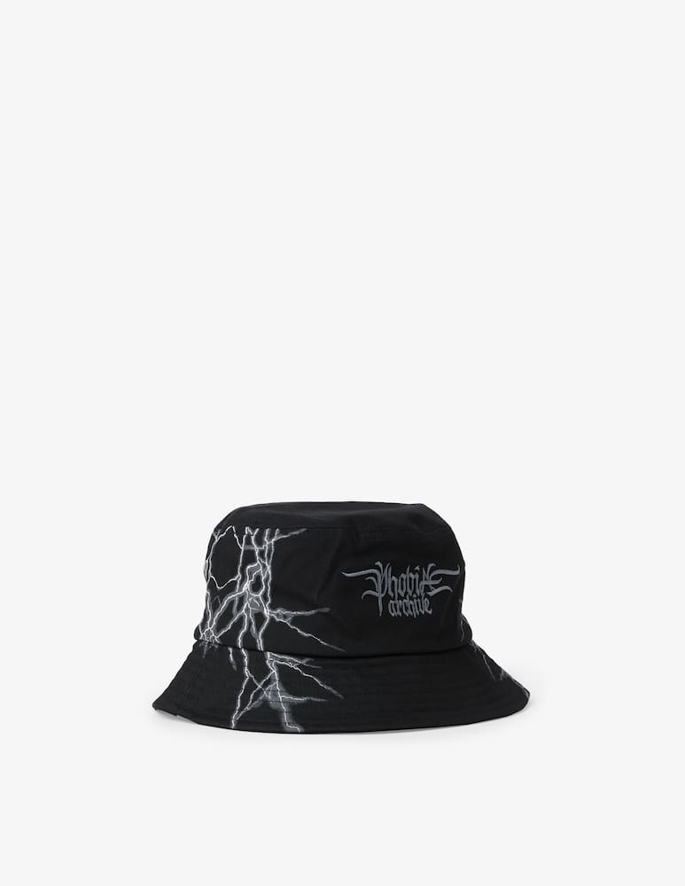 rinascente Phobia Bucket cap white lightning print