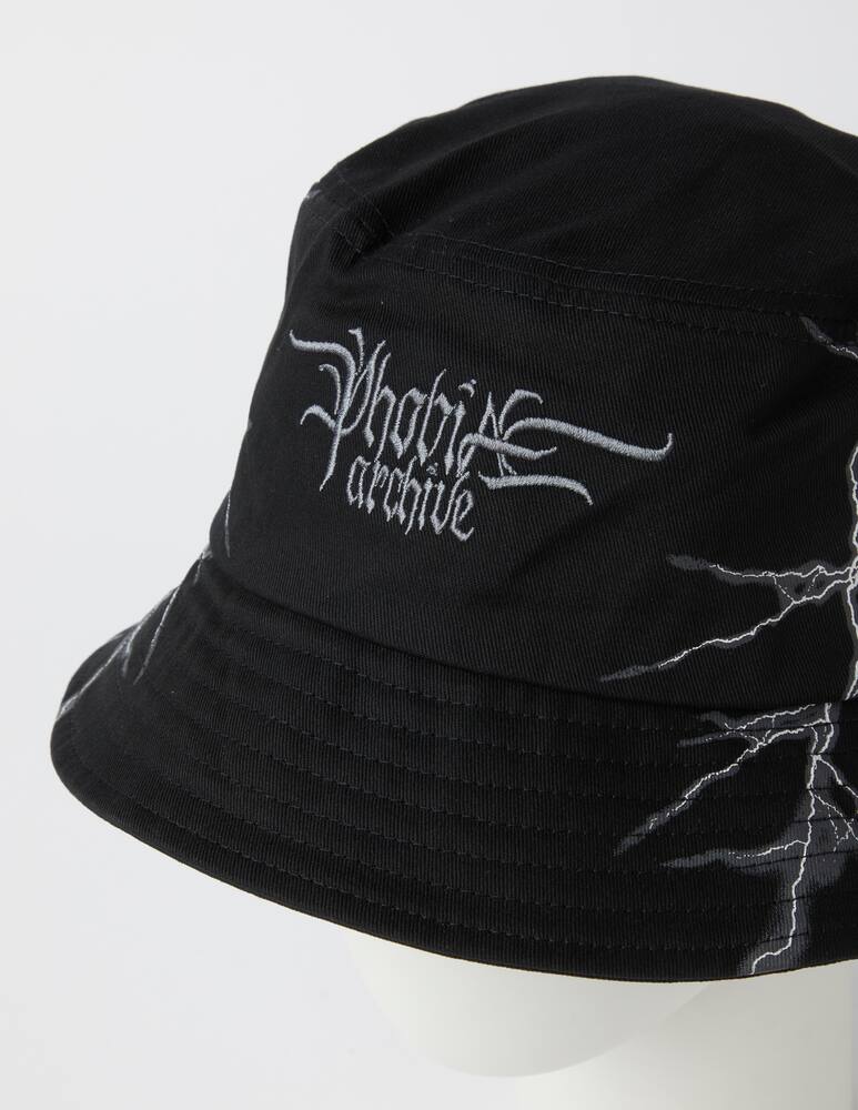 rinascente Phobia Bucket cap white lightning print