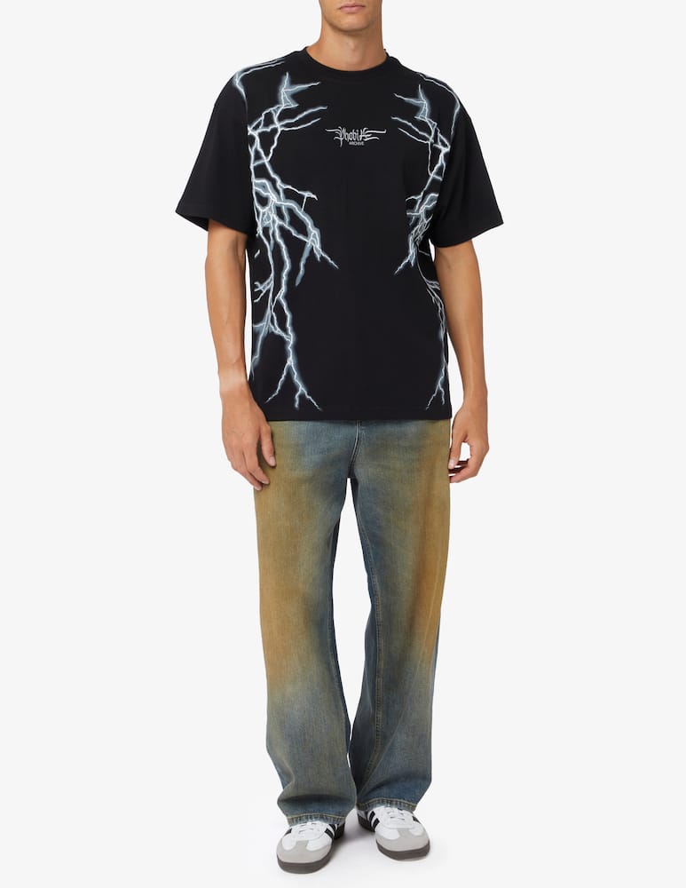 rinascente Phobia Grey lateral lightning short sleeves t-shirt