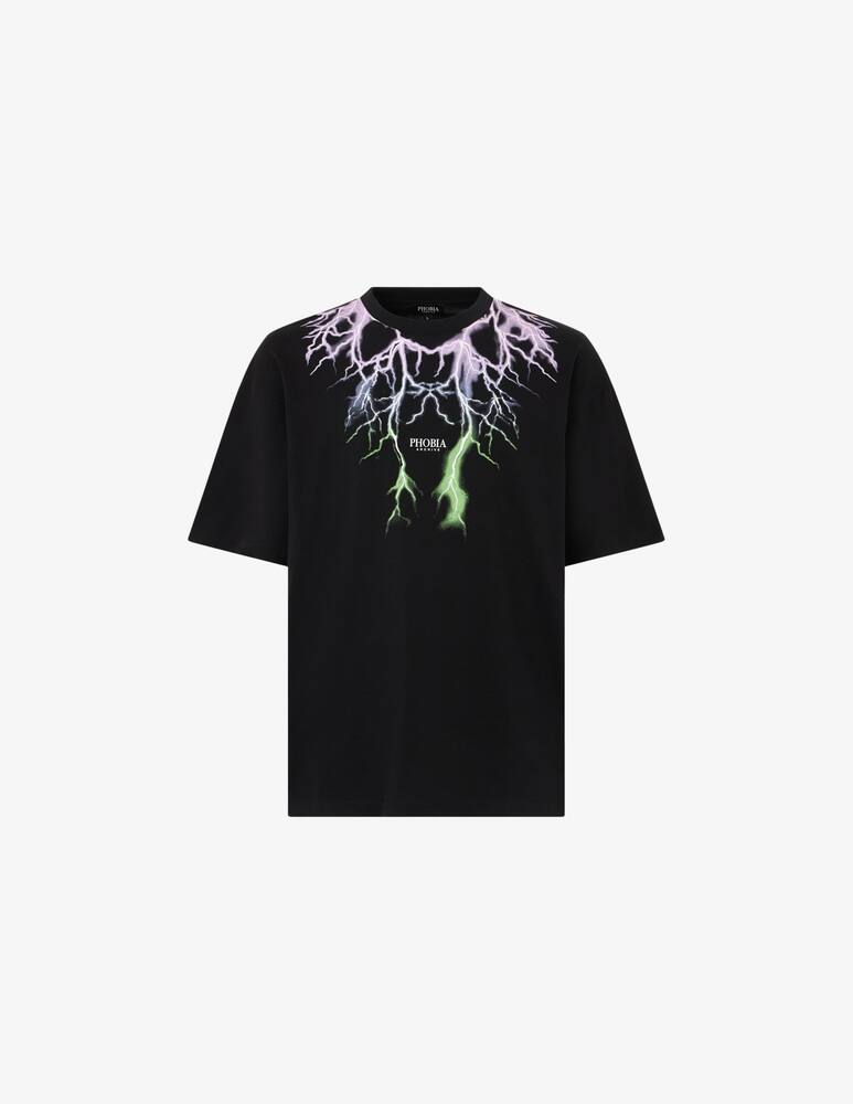 Phobia T-shirt bicolor lightning print - picture 3 Phobia T-shirt bicolor lightning print - picture 3