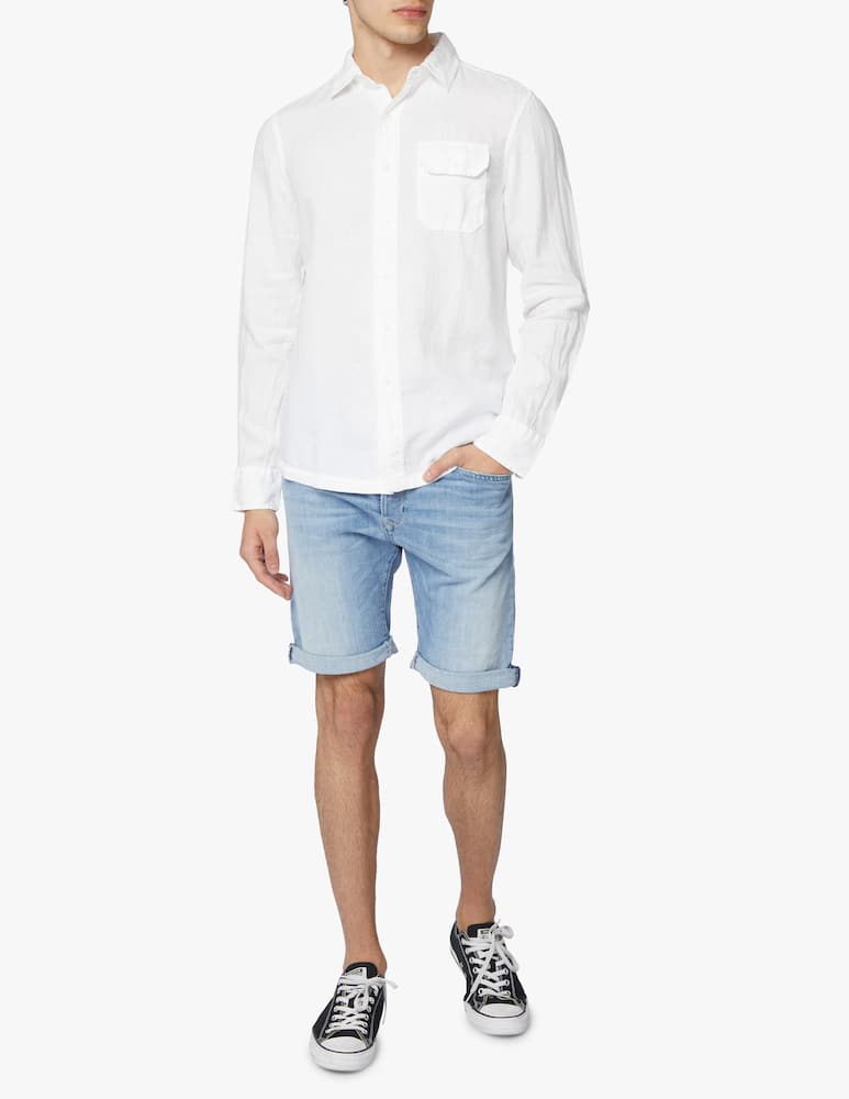 Replay Bio cotton tapered light denim short - blue - picture 1 Replay Bio cotton tapered light denim short - blue - picture 1