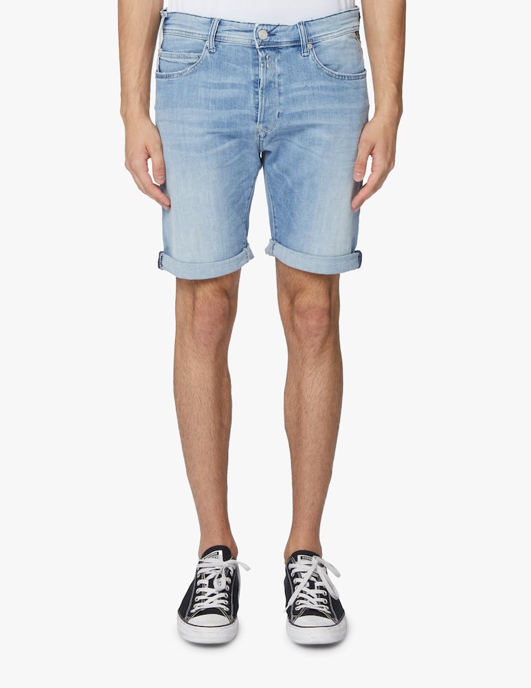 Replay Bio cotton tapered light denim short - blue - picture 2 Replay Bio cotton tapered light denim short - blue - picture 2