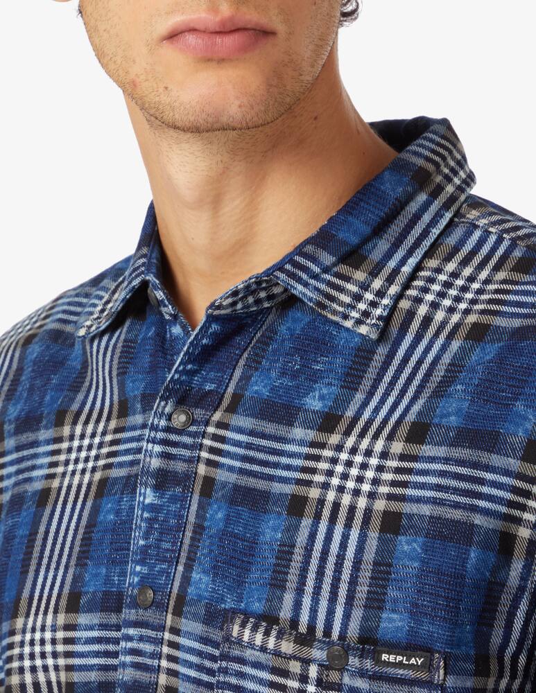 rinascente Replay Checked shirt - Blue