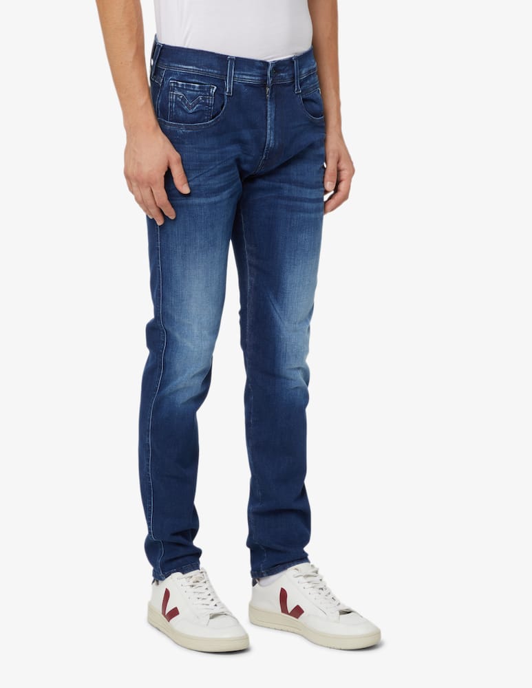 rinascente Replay Hyperflex anbass washed jeans - Blue