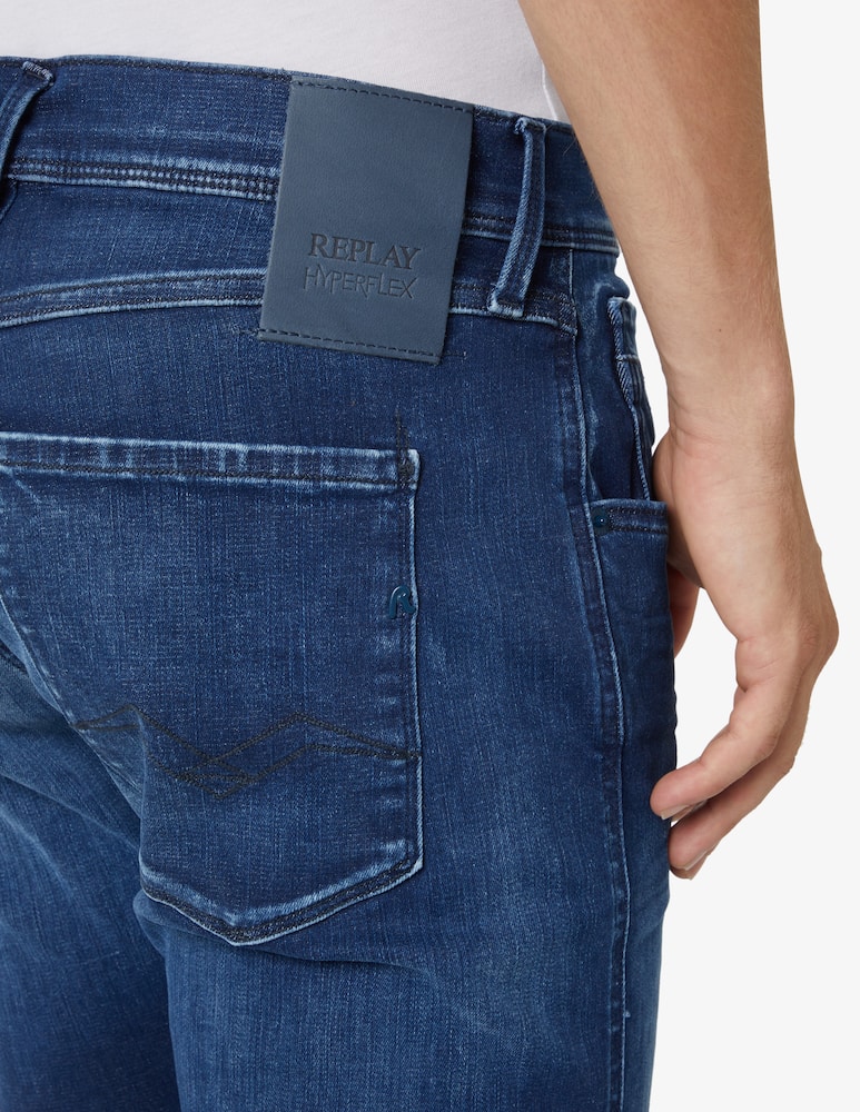 rinascente Replay Hyperflex anbass washed jeans - Blue