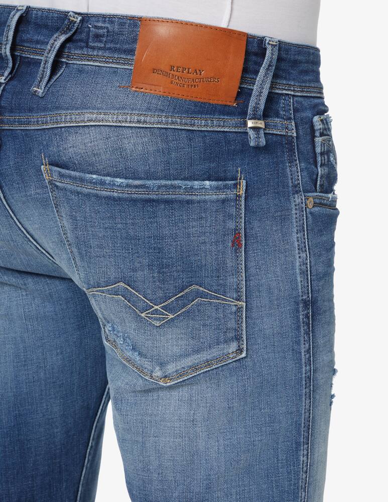 rinascente Replay Anbass agejeans 5y ripped jeans - Blue