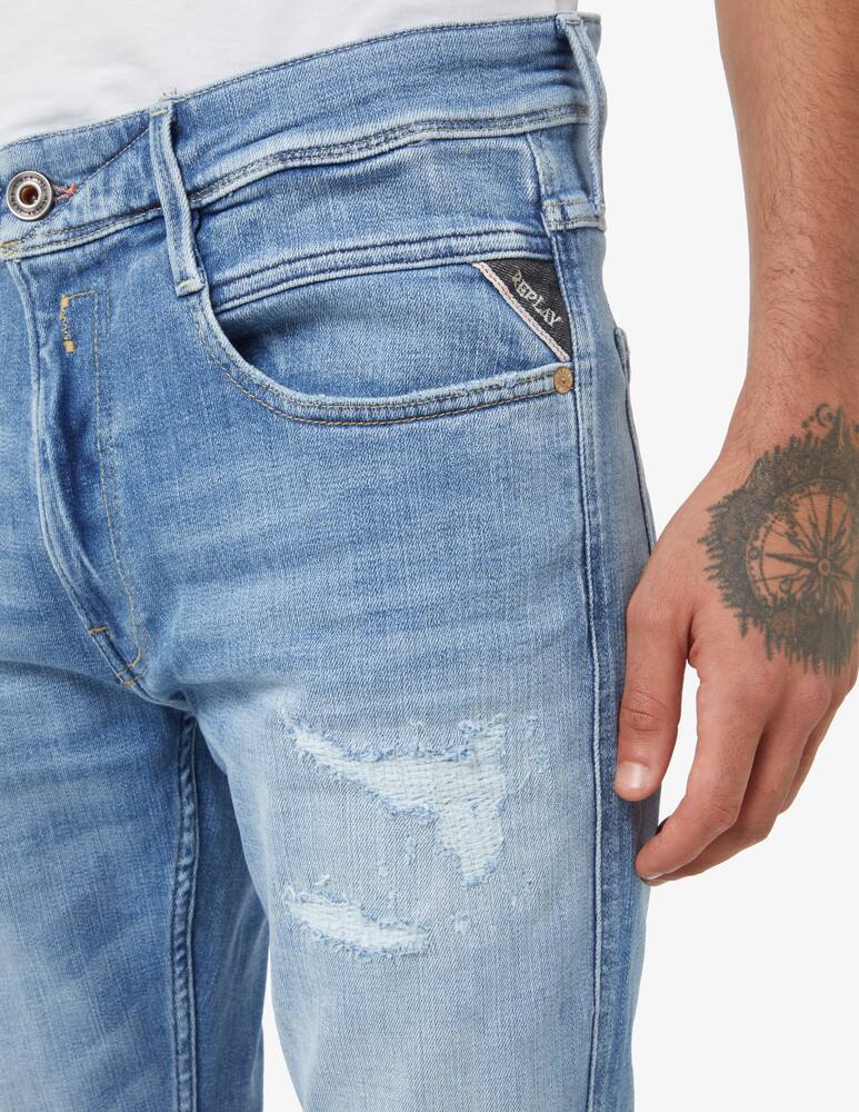 rinascente Replay Bronnie agejeans 10y ripped jeans - Blue